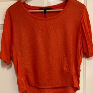 BCBGMaxazaria LARS Crop Top in Orange Size S